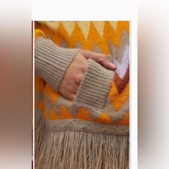 Plenty by Tracy Reese fringed pocket sweater. NWOT . Retail 278 - Picture 2 of 7